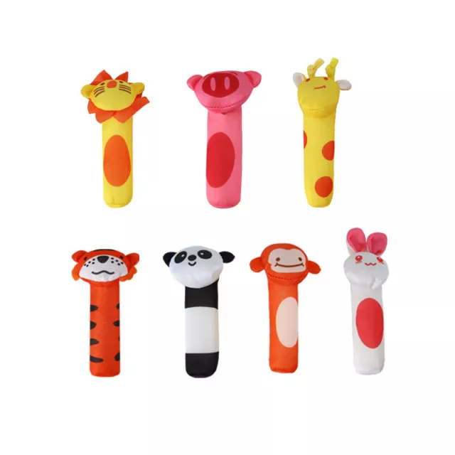 Cute Animal Bell Rattle Plush Toy For Soothing And Visual Development Of
