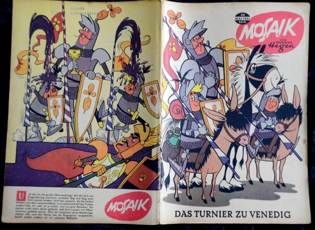 Original Mosaic Hannes Hegen No. 90 The Tournament For Venice GDR 1964