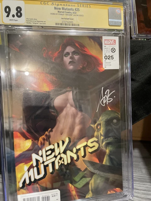 New Mutants #25 (2022 Marvel) Signed Stanley Artgerm Lau 1:50 Variant CGC 9.8
