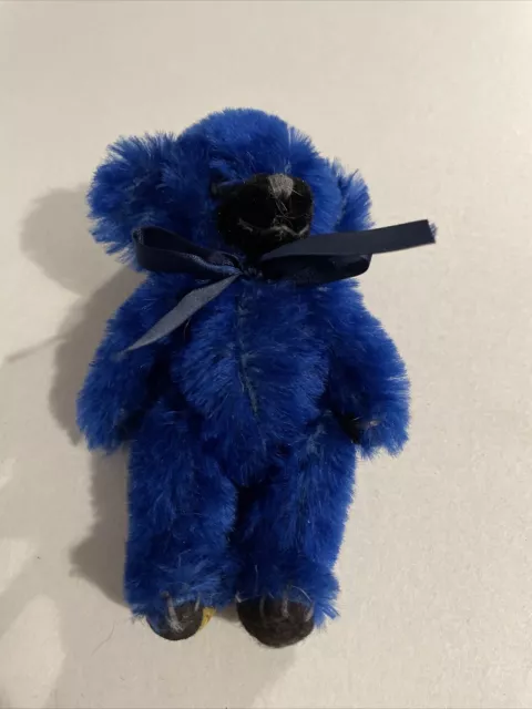 Rare Merrythought Cheeky Teddy Bear Wonderful Deep Blue Limited Edition Mini