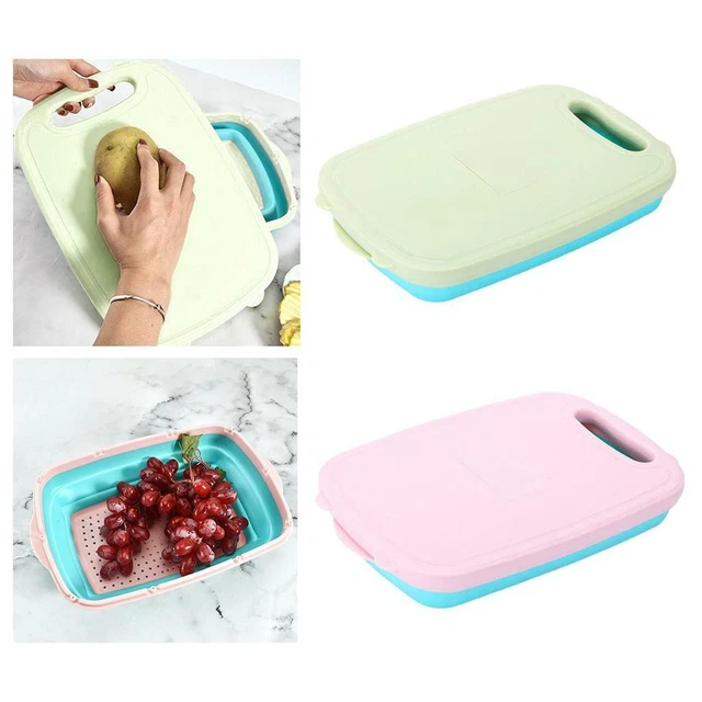 Panier de drainage de planche à découper multifonction pliante pour cuisine