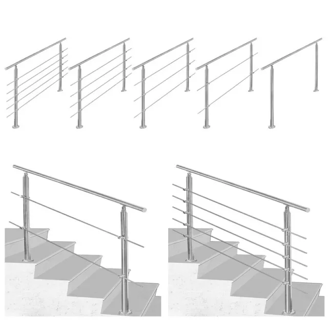 Geländer Balkongitter Treppengeländer Treppe Edelstahl Handlauf Bausatz Outdoor