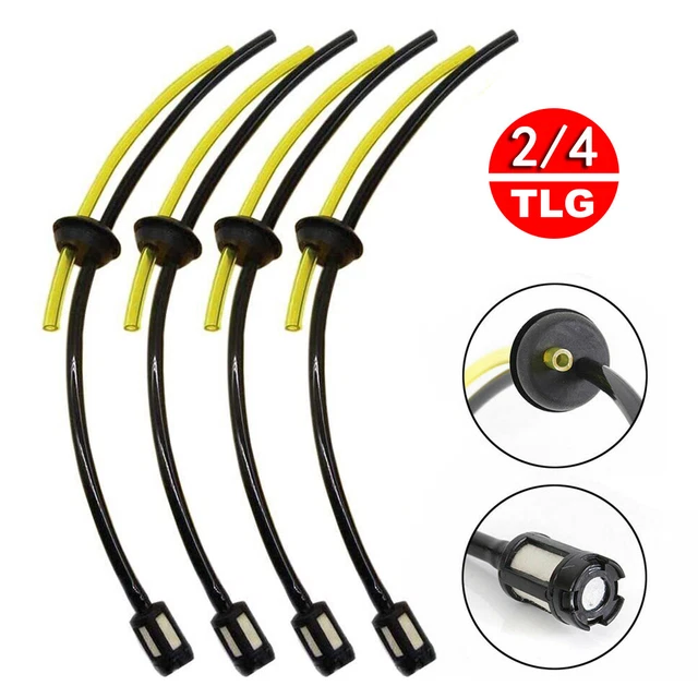 2/4 tlg Benzinfilter Benzinschlauch Filter Dichtung für Motorsense Heckenschere