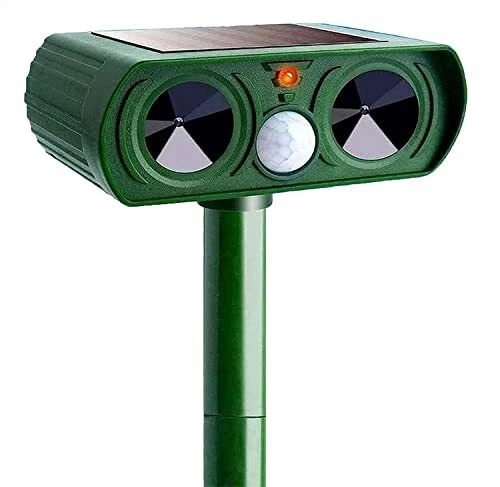 2023 Solar Ultrasonic in Repellent Defender Rat, Squirrel, Deer, Raccoon, Green