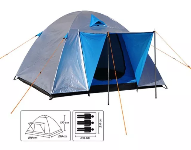 Tenda-Igloo Tenda a Cupola Tenda Campeggio Festval Tenda per 3 Persone