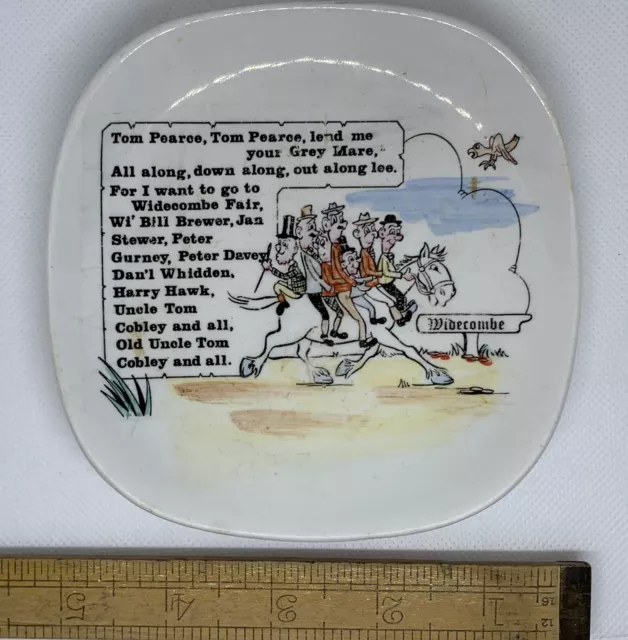Widecombe Fair - Novelty Plate 4.5” - Lord Nelson Ware Pottery 3