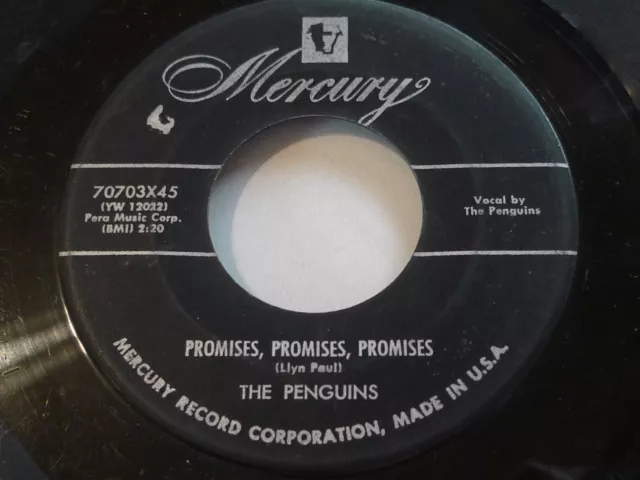 R&B Doowop-The Penguins-Promises Promises Promises-Mercury Brill