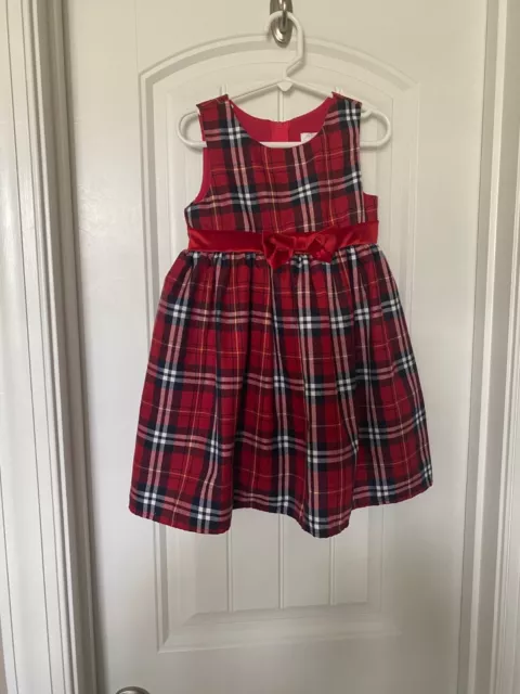 Popatu Nordstrom Toddler Girl Plaid Fit & Flare Cotton Dress Size 3T