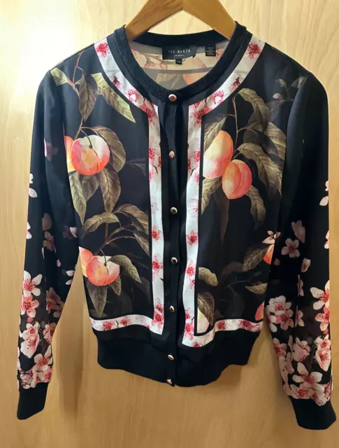 NEW Women's TED BAKER Peaches & Floral Cardigan - Size 1 -Small