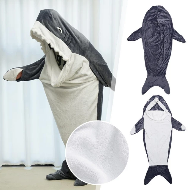 Pigiama cartone animato squalo coperta sciarpa coperta portatile squalo sacco a pelo