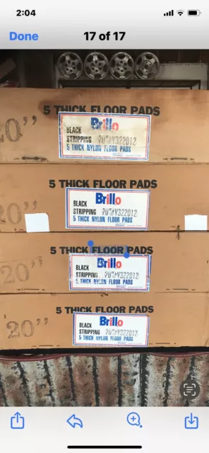 Brillo Black Stripper Pads , 20 in, 5/Case