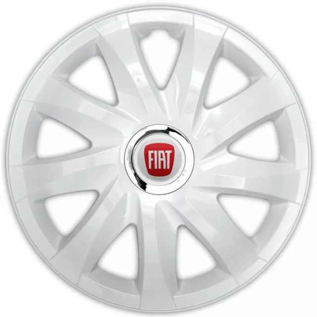 4x14" Wheel trims wheel covers fit Fiat 500 14 inches white NEW