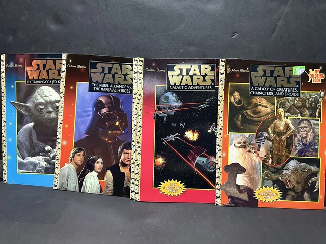 Lot of 5 Little Golden Star Wars Activity Books Coloring Puzzles Great Condition