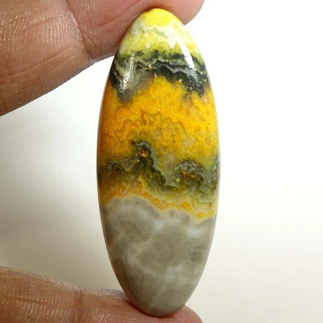 53.40Cts 100% Naturel Bumble Bee Jasper Splendid Oval Cabochon Gemstone BC-10