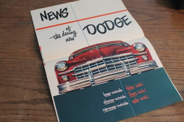 1949 Dodge Dealer Color Sales Folder 11x16 8 pages Full Line Nice Rare