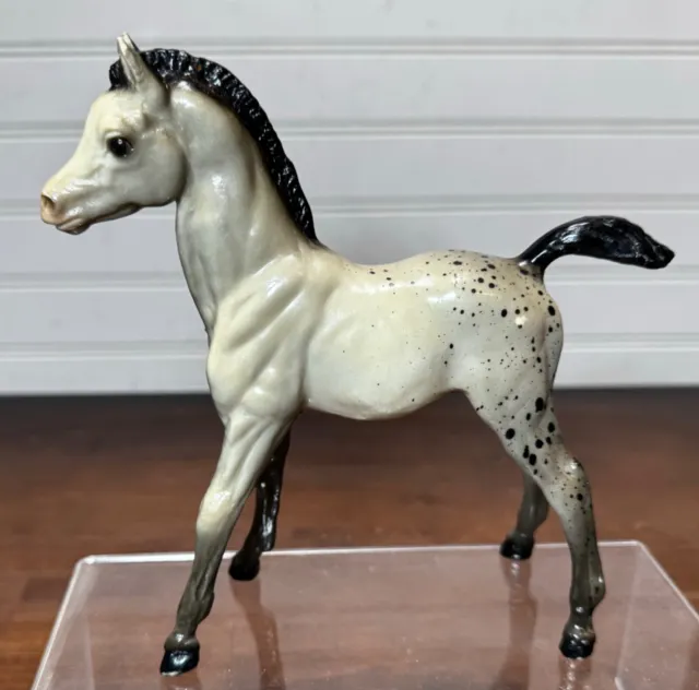 Vintage Breyer Foal Glossy Spotted Gray Appaloosa Horse