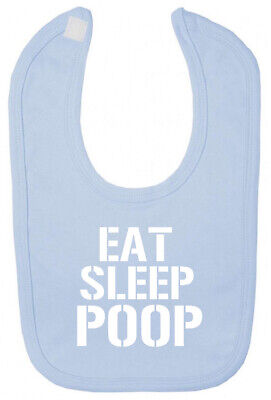 Eat Sleep Poop Bib Funny Christening baby shower gifts for newborn boy girl