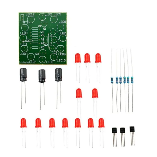 Kit produzione elettronica fai da te costruisci la tua luce circuito flash 12 LE