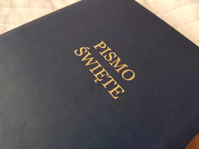 Polska Uwspolczesniona Biblia Gdanska UBG granat 16x23cm