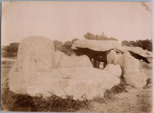 France, Carnac, les Dolmens Vintage albumen print Tirage albuminé  8x11  C