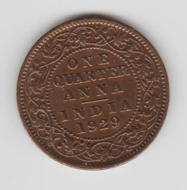 1929 India Quarter Anna KM# 512 | ¼ George V British India