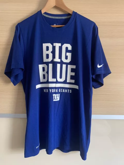 New York Giants NFL Team Apparel  Spell Out Nike Dri Fit Men’s Size Large