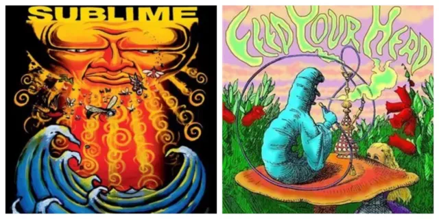 SUBLIME Sun fish And CATERPILLAR HOOKAH - FEED YOUR HEAD POSTERS - 24x36