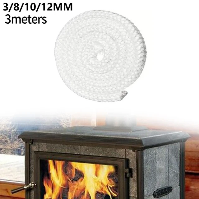 Corda Guarnizione In Fibra Di Vetro Per Stufa A Legna – Diametri 8mm X 3mt O 12mm X 2mt, Resistente Al Calore, Guarnizione Per Porta