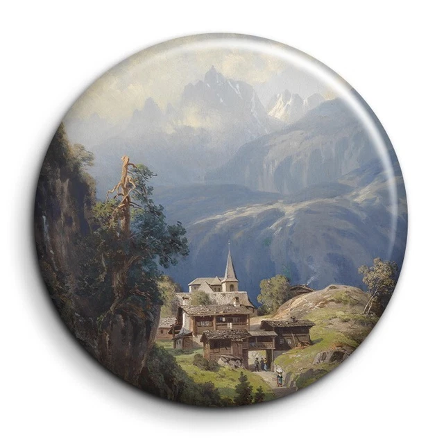 Village in the Bernese Alps Mosengel Adolf-Magnet 56mm Photo Fridge