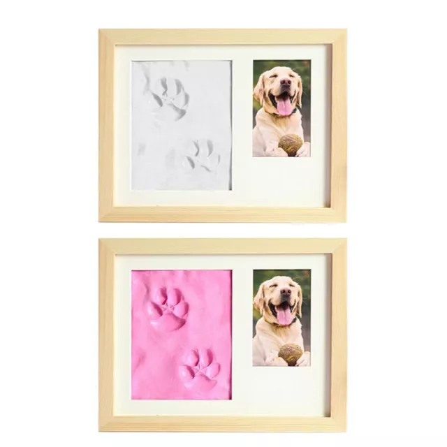 Print Kit Dog Frame Pet Memorial Picture Frame with Pawprints Kit 2