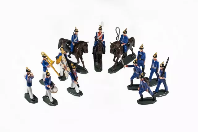 Tin Toy Soldiers Elite Painted Set 16 pcs - WW1 German Diorama Vintage Lead WWI 3