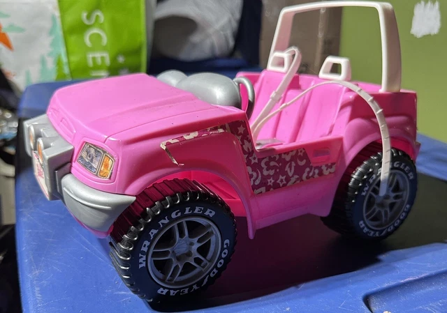 Barbie vintage Jeep Wrangler Chrysler Blue Beach 1999 Mattel