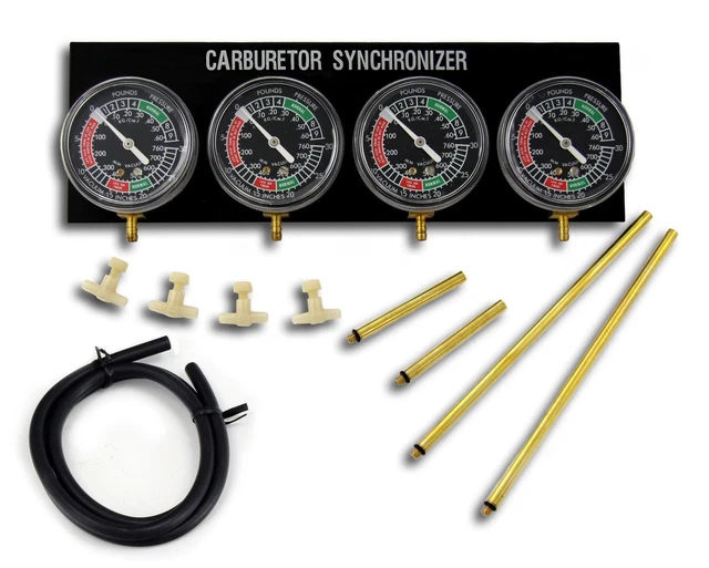 VACUUM GAUGE CARBURETTOR Synchroniser Balancer Motorcycle Car Engine 2/