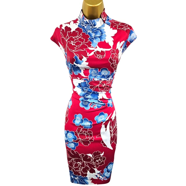 12 UK KAREN MILLEN Vintage Red Blue Satin Chinese Oriental Floral Mini Dress 89.99 - PicClick UK 12 UK KAREN MILLEN Vintage Red Blue Satin Chinese Oriental Floral Mini Dress 89.99 - PicClick UK