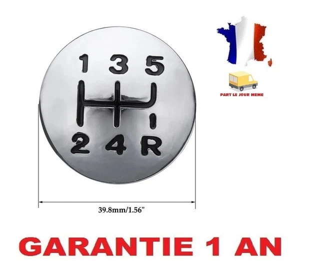 Pommeau Levier Vitesses Gris Clair 5 Vitesses - Compatible Citroën Berlingo Peugeot Partner