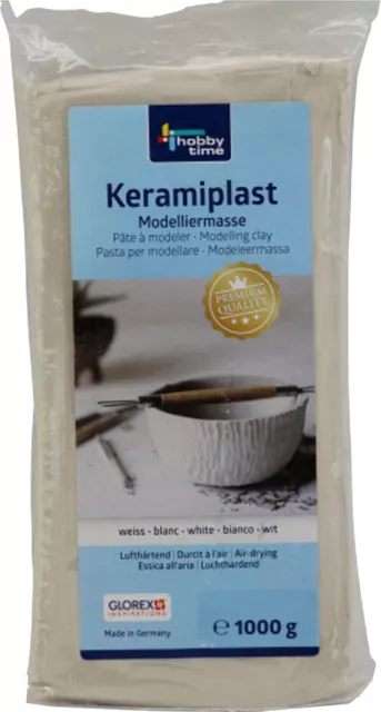 Keramiplast Modeliermasse, weiss 1kg Abformen Abformmasse Gießmassen Modellieren 2