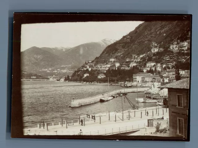 Italia, Lago di Como, Como  Vintage citrate print. Vintage Italy  Tirage citra