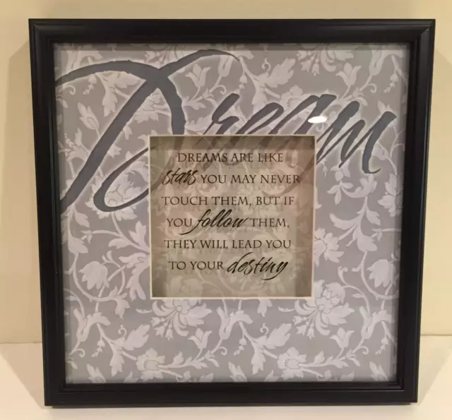 Dreams Stars Destiny Inspirational 3D Framed Home Decor Picture 10in