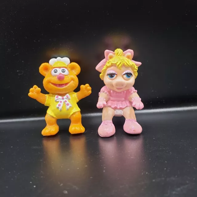 Muppet Babies Fozzie Bear Miss Piggy Sitting 1986 Vtg PVC Figure Lot Figure Toy