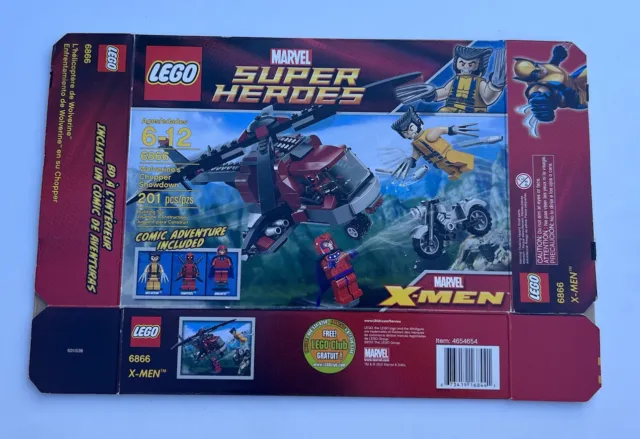Lego #6866 Marvel X-Men Wolverine's Chopper Showdown Box Only