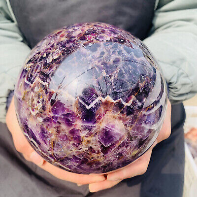 8.73lb Natural Dream Amethyst Quartz Crystal Sphere Ball Healing 3960g