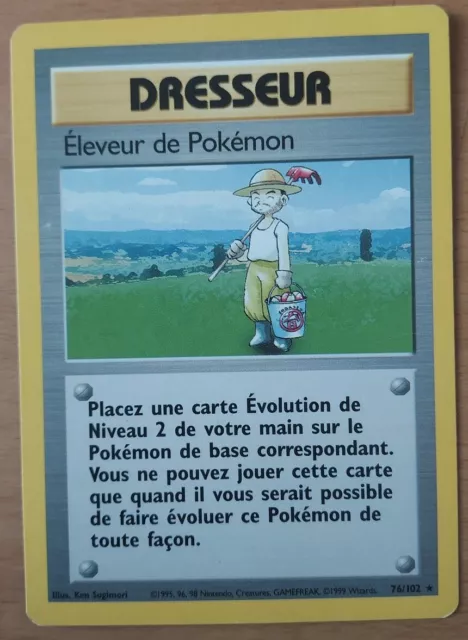 Carte Pokemon Dresseur Éleveur De Pokemon Set De Base. Collection