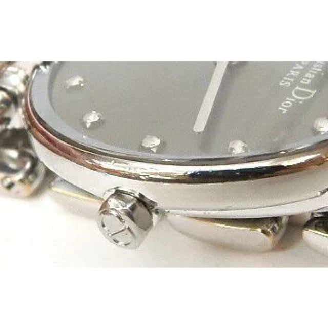 Christian Dior D44-120 Bagira Quartz Analog Stainless Silver Ladies Watch F/S 6