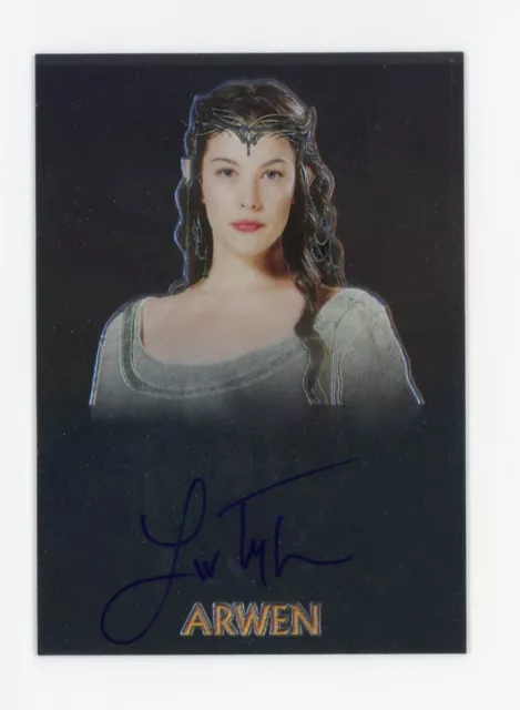 LIV TYLER 2004 Topps Chrome Lord Of The Rings Trilogy Arwen Auto LOTR Signature