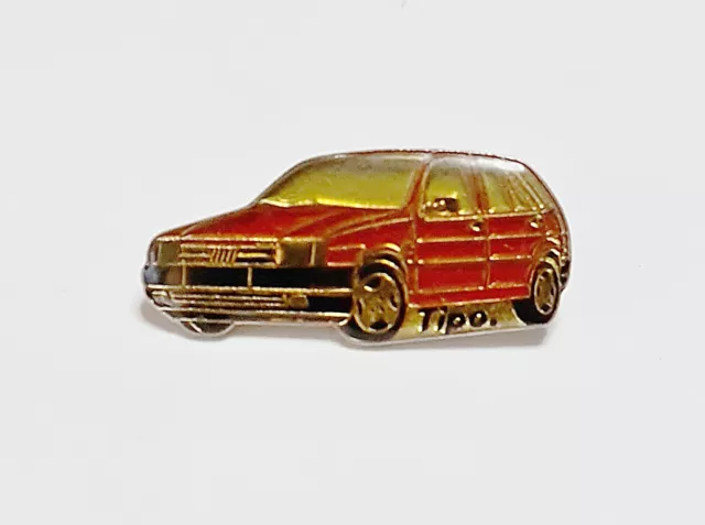 Vintage Authentic Fiat Tipo Enamel Gold Lapel Pin Badge