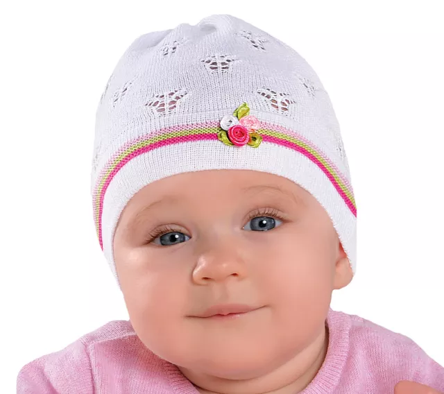 Baby Mädchen Neugeborene Mütze Beanie Sommermütze Taufmütze Baumwolle Baumwollmü