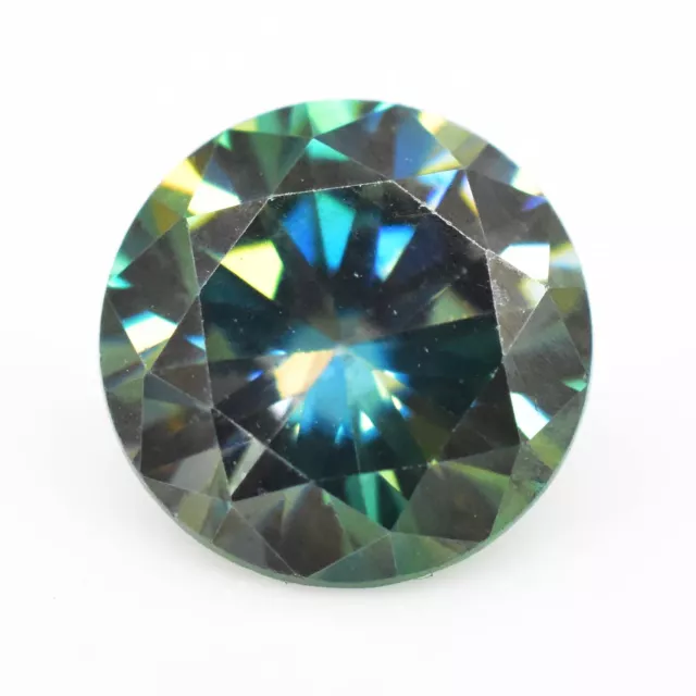 0.85 Cts Genuine Green Moissanite Round Cut Certified Gemstone