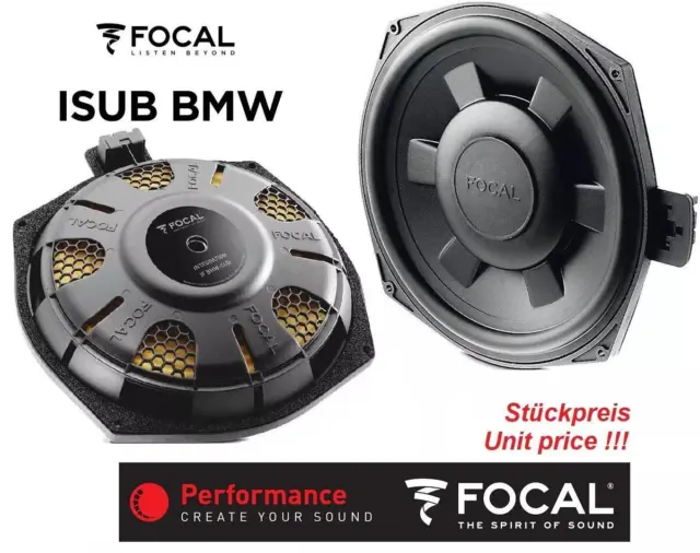 Focal ISUB BMW 2 - 20cm Subwoofer kompatibel mit BMW 5ER F10 Limousine 2010-2016