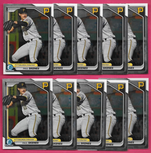 2024 BOWMAN CHROME Paul Skenes BCP125 Pittsburgh Pirates 10 CARD