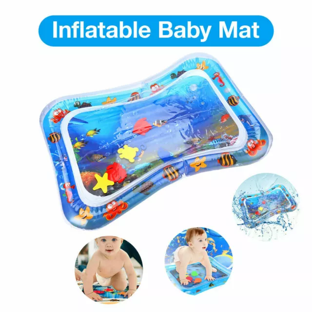 Children Inflatable Water Play Mat Baby Tummy Time Toddlers Brain Development